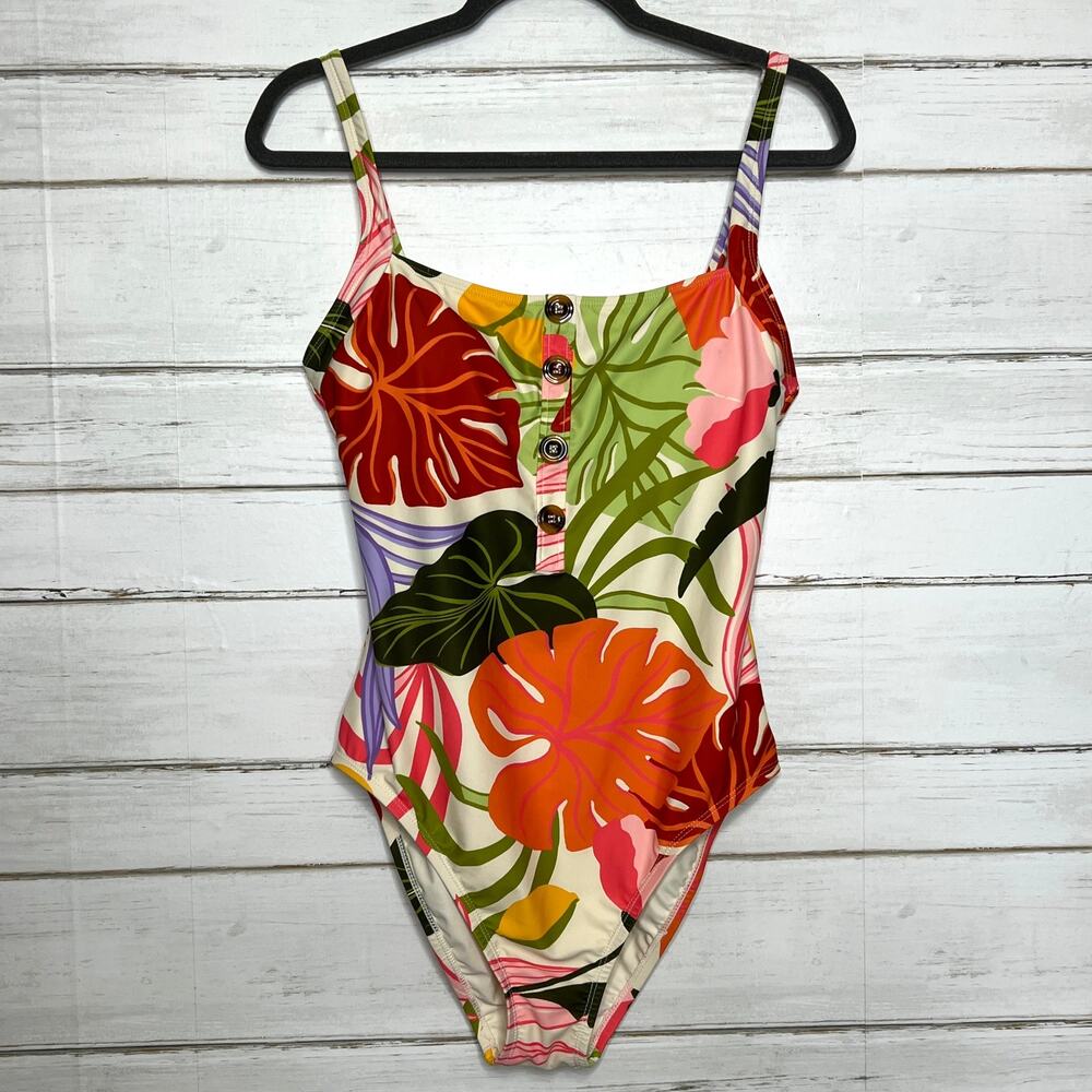 Social Standard Sanctuary Tropical Floral One Piece Swimsuit Size Large